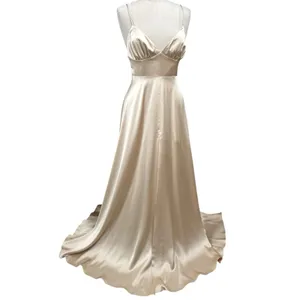 Fame & Partners Stappy Tri Cup Gown Champagne Size 6 Bridal Wedding Guest Prom thumbnail 5
