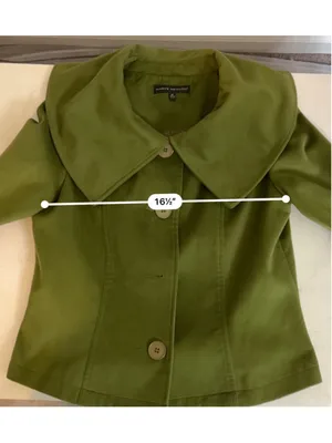 VTG COTTAGECORE Green Blazer Jacket Size M thumbnail 6
