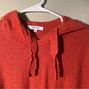 Madewell Women's Size Medium Clairview Hoodie Sweater Maple Glow‎ Orange NC682 thumbnail 7