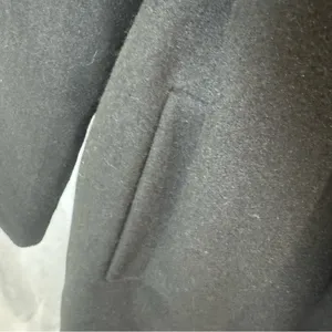 Chicwish Free myself open front black wool blend coat size large thumbnail 7