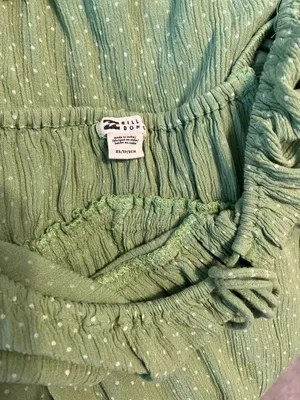 Billabong Green Midi Dress with Puff Sleeves thumbnail 6