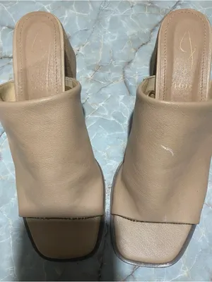 Joie Beige Leather Slide Mules - 6.5 thumbnail 1