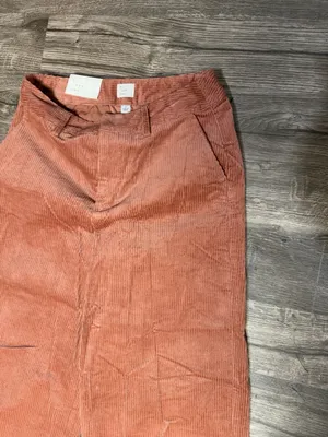 NWT A New Day Corduroy Wide Leg Pants Rust Size 4R 100% Cotton thumbnail 6