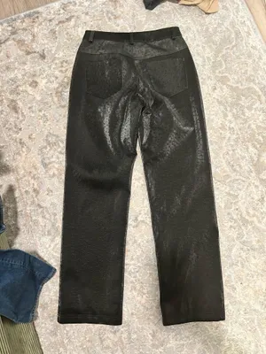 Hosbjerg (Nuuly/Anthropologie) Black Leather Pants with Polka Dots thumbnail 4