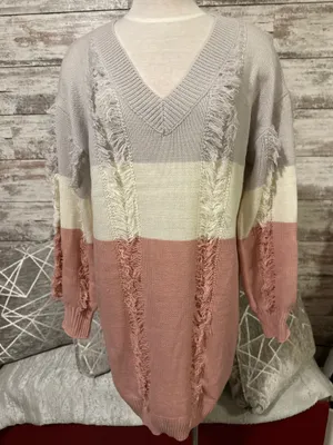 Boutique V-Neck Sweater Dress thumbnail 4