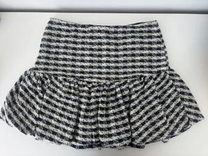 Lulus tweed skirt black and white thumbnail 1