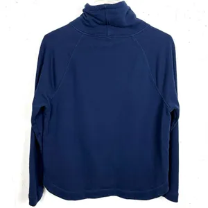 Vineyard Vines Drawstring Cowlneck Pullover Thumbholes 100% Cotton Blue Small thumbnail 2