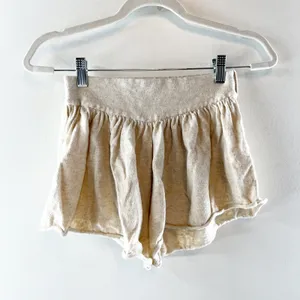 Free People Pull On Relaxed Causal Shorts Beige Tan XS thumbnail 2