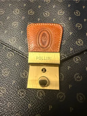 Vintage Pollini Monogram Leather Satchel Bag Italy Dark Academia thumbnail 2
