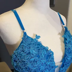 Women’s Blue Prom Party Dress Full Length with Leg Slit 4 **READ DESCRIPTION thumbnail 7