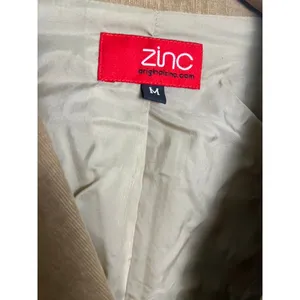VTG Zinc Med Corduroy Blazer Tan Brown Crop Jacket Y2K Twee 90s Academia Gilmore thumbnail 2