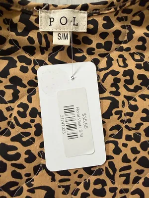 NWT-POL Floral Courdory Quilted Cheetah Oversized Vest Size small / medium thumbnail 8