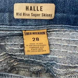 True Religion Blue Skinny Jeans with Distressed Details thumbnail 6