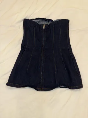 Meshki Denim Bandeau Top thumbnail 2