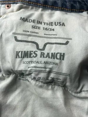 Kimes Ranch Mia 16 / 34 Blue Denim Jeans High Rise Relaxed Straight Leg Western thumbnail 2