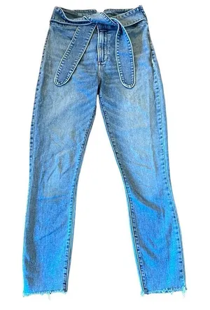 Abercrombie & Fitch ultra high rise skinny tie waist jeans 25/0 thumbnail 1