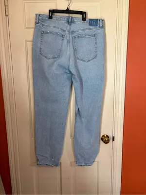 Abercrombie & Fitch Curve Love The '90s Straight Ultra High Rise Jeans Size 18 L thumbnail 5