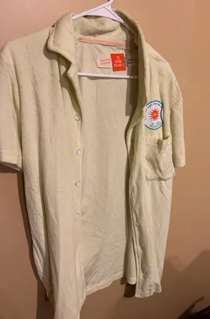 Free planet yellow terry cloth‎ small button down thumbnail 1