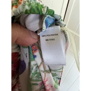 Cupio Womens Skirt Sz M White Floral Colorful Butterflies Flowers Silky Maxi NEW thumbnail 7