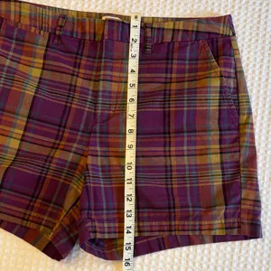 a new day Size 10 Purple Tan Plaid Women's Shorts thumbnail 10