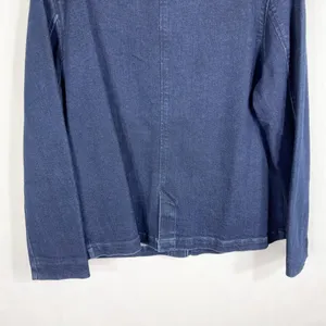 Isaac Mizrahi Medium Denim Jacket Navy Blue Hot Pink Accents‎ Button Down 302 thumbnail 6