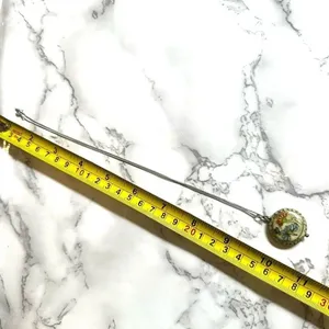 Vintage cloisonné butterfly pendant necklace thumbnail 7
