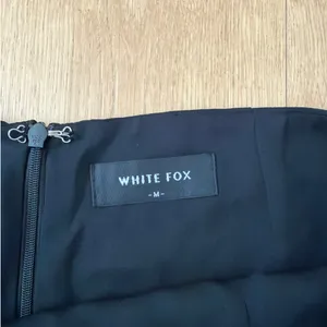 White Fox Mini Skirt Side Ties Size M Black thumbnail 2