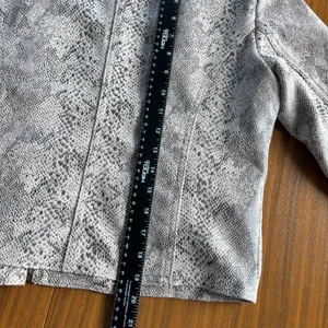 Haute Monde Faux Snakeskin Moto Jacket Boho Zip Up Lightweight Going Out Medium thumbnail 5