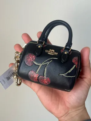 Coach Mini Rowan Bag Charm With Cherry Print thumbnail 6