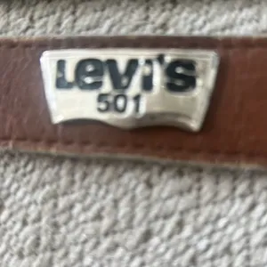 Vintage 501 Levi's Brown Leather Belt with metal Accents thumbnail 12