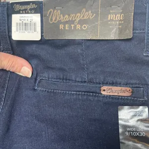 NWT Wrangler Retro Mae Mid Rise Flare Jeans Blue Stretch Denim‎ 9/10x30 thumbnail 3