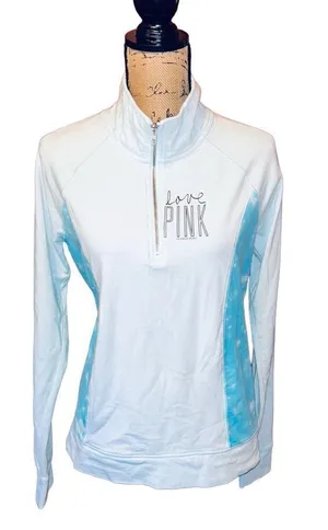 PINK 1/4 Zip Womens M Blue Pullover thumbnail 1
