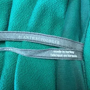 Anthropologie Maya Green Ruched Cowl Neck Sleeveless Slit Midi Bodycon Dress XXS thumbnail 5