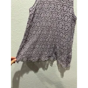 Anthropologie Pins & Needles Women's Purple Crochet Tank Sz L Beachy Boho thumbnail 4