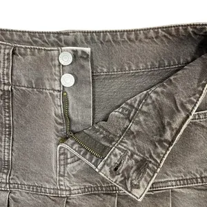 PacSun Brown Low-Rise Denim Micro Mini Skirt Sz 27" Pleated Y2K Grunge Cyber thumbnail 4