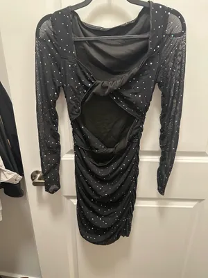 Black Sparkly Mini Dress  thumbnail 3
