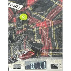 Zara Basic Women Small Red Black Plaid Ruffle V-Neck Babydoll Tunic Dress‎ thumbnail 6