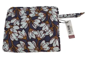 Vera Bradley Blue White‎ Pawpaw Flower Quilted Small Wallet Travel Case NWT thumbnail 1