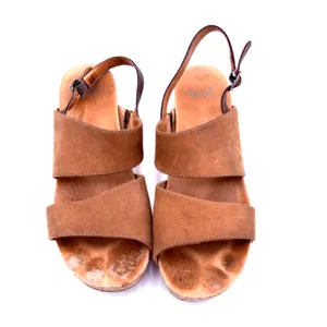 Dansko Women's Leather Tamia Brown Wooden Wedge Heels Size 39 / 9 thumbnail 3