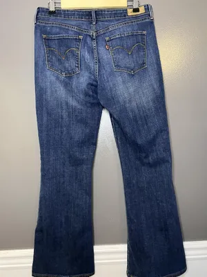 Levis Demi Curve Boot Cut Jeans Womens 10/30 Medium Wash Mid Rise Stretch Denim thumbnail 4