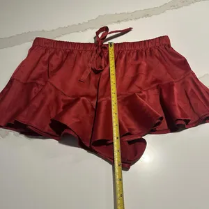 Victoria's Secret Red Pull On PJ Pajama Lounge Shorts Satin Sz Small S thumbnail 8