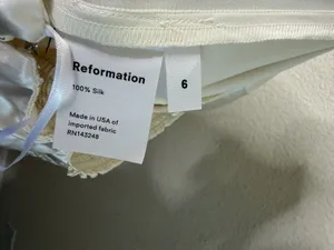 NEW Reformation Giotto Ivory Silk Gown Maxi Wedding Dress Strapless Size 6 thumbnail 6