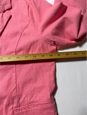 Skies Are Blue XL Pink Linen Rayon Spandex Blazer thumbnail 5