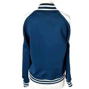 Pam & Gela Inspired Varsity Track Jacket M Royal Blue Cold Shoulder Sleeve thumbnail 4
