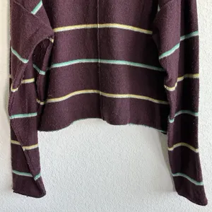 Free People Make You Mine Sweater Sz M Striped Crop 90’s Oversized thumbnail 8