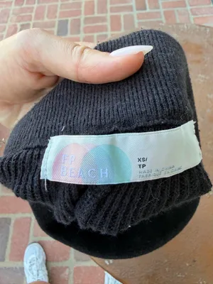 Free People Malibu solid surf set in black sz XS- minor pilling #beach #cozy #comfy thumbnail 3