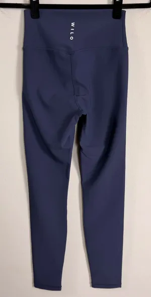 WILO The Label Navy Ribbed High Waisted Leggings WL24-157 Size Small NEW thumbnail 1