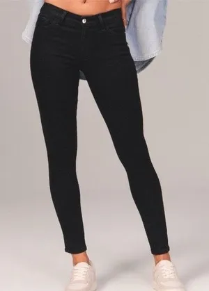 Abercrombie & Fitch Super Skinny Jeans Black Mid-rise Denim thumbnail 1