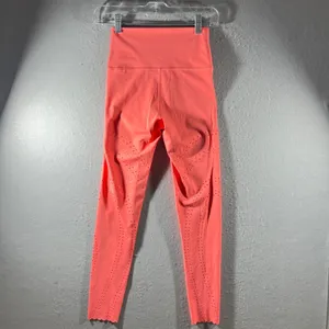 961 | Aerie‎ OFFLINE Goals Laser Cut Scalloped 7/8 Leggings Coral Pink Womens S thumbnail 2