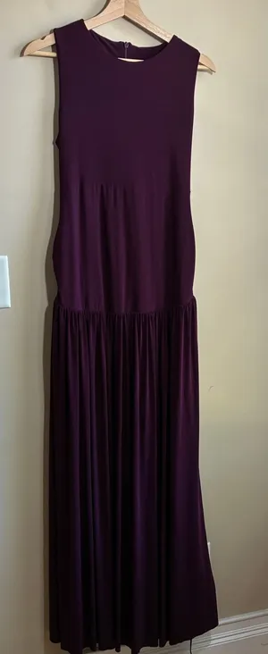 Club L London Sleeveless Tiered Maxi Dress 6 Purple Womens Stretch Jersey thumbnail 1